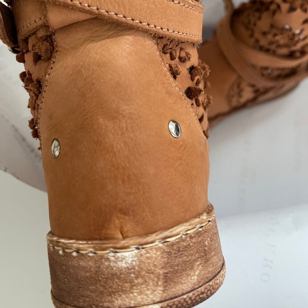 EL VAQUERO "Picking Daisies" Artisan Mocc Boots/Floral Cutouts: New with Box: 38 - Picture 9 of 13